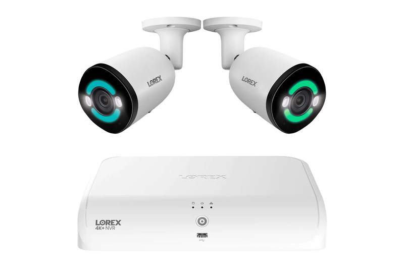 Lorex 4K+ 12MP 16 Camera Capable (8 Wired + 8 Fusion Wi-Fi ) 2TB Wired NVR System with H30 Smart Security Lighting Bullet Cameras - 2