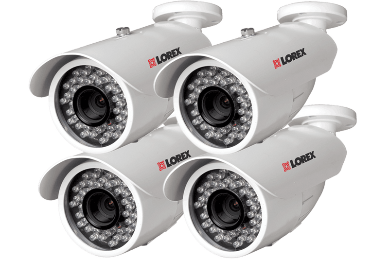 Outdoor security cameras with 600 TVL - (4 pack)