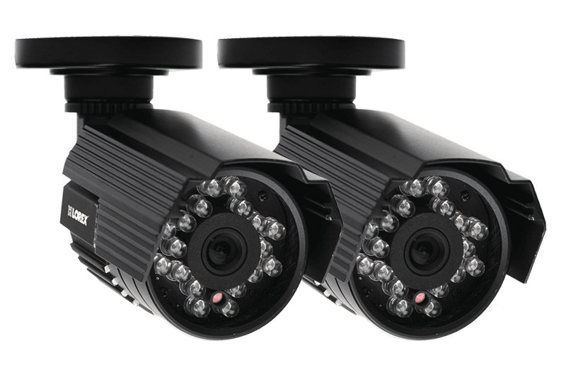 Audio security cameras with night vision