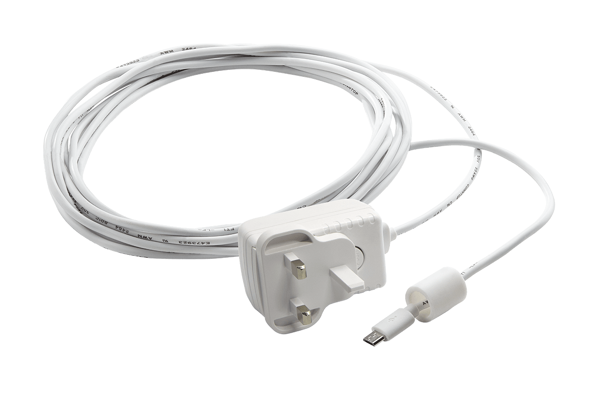 White Power Adapter for Wire-Free Cameras - EU & UK (LWB4800 & LWB5800)