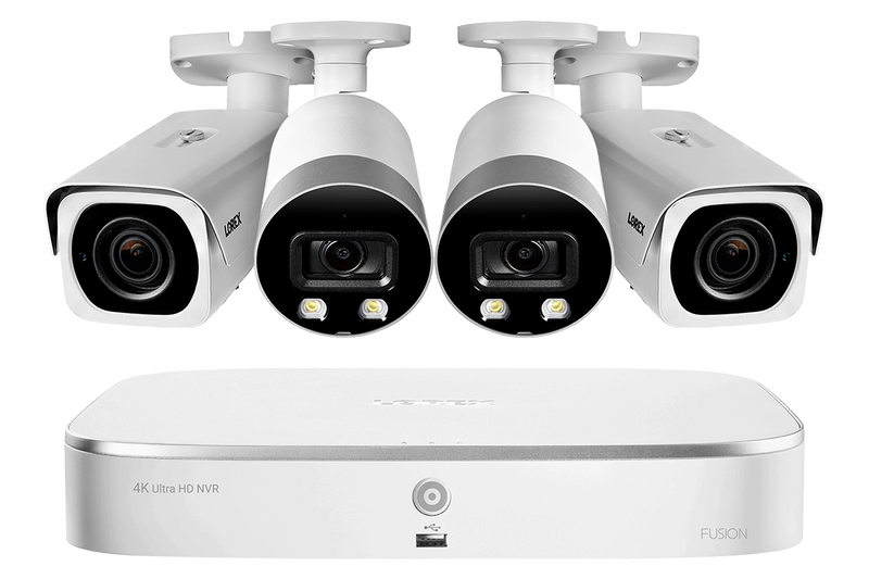 4K Ultra HD 8-Channel IP Security System with Two 4K (8MP) Smart Deterrence and Two 4K (8MP) Motorized Varifocal Cameras