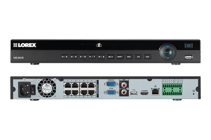 8 Channel IP Security Camera System featuring Four 2K Resolution Cameras, Audio and PTZ Function