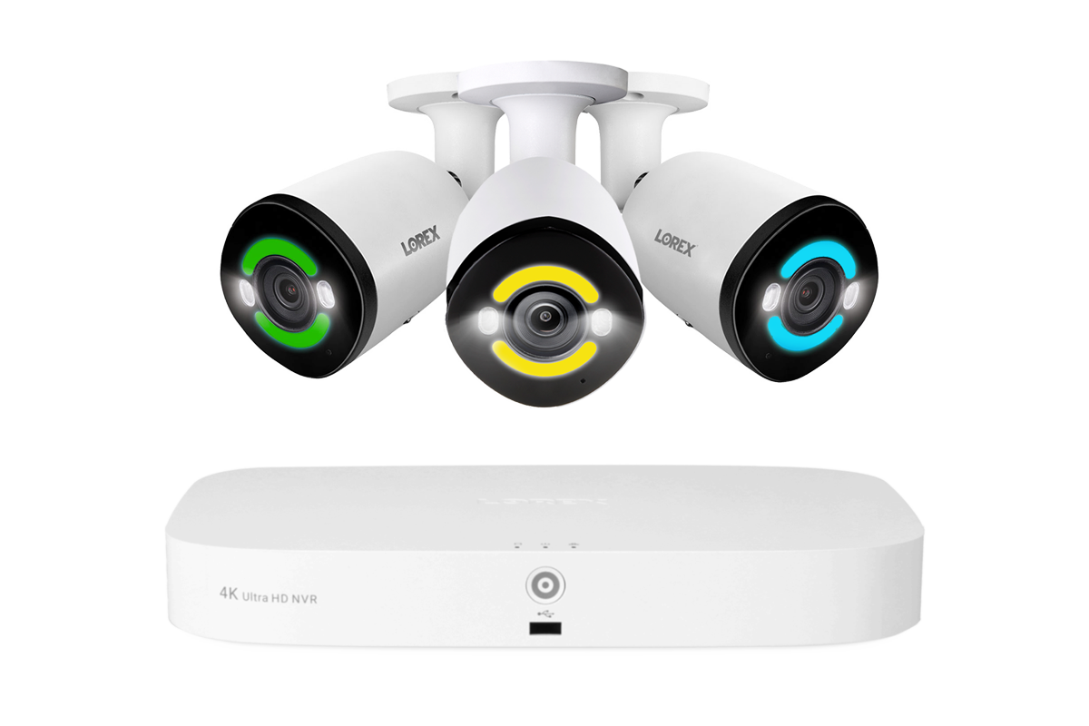 Lorex Fusion Series NVR with Three H30 (Halo Series) IP Bullet Cameras - 4K 16-Channel (8 Wired & 8 Wi-Fi) 2TB Wired System - Amazon