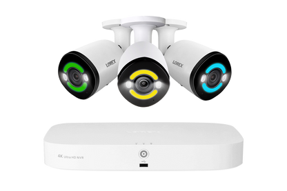 Lorex Fusion Series NVR with Three H30 (Halo Series) IP Bullet Cameras - 4K 16-Channel (8 Wired & 8 Wi-Fi) 2TB Wired System - Amazon