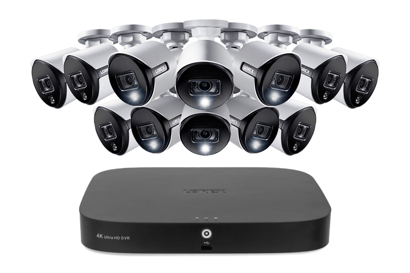 4K 16-Channel 3TB Wired NVR System with 12 Smart Deterrence and Smart Motion Detection Cameras