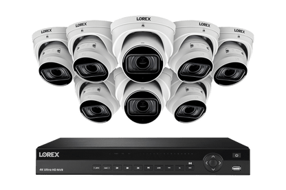 Lorex 4K (16 Camera Capable) 4TB Wired NVR System with Nocturnal 3 Smart IP Dome Cameras with Listen-in Audio and Motorized Varifocal Lenses - White 8
