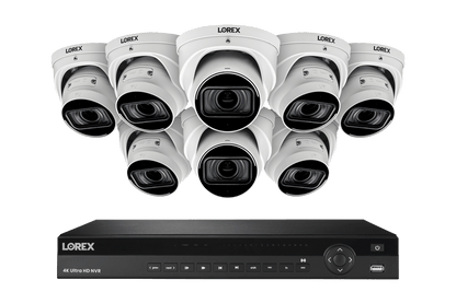 Lorex 4K (16 Camera Capable) 4TB Wired NVR System with Nocturnal 3 Smart IP Dome Cameras with Listen-in Audio and Motorized Varifocal Lenses - White 8
