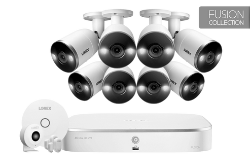 Lorex 4K 8-Channel NVR System with 8 Smart Deterrence 4K 8MP IP Camera