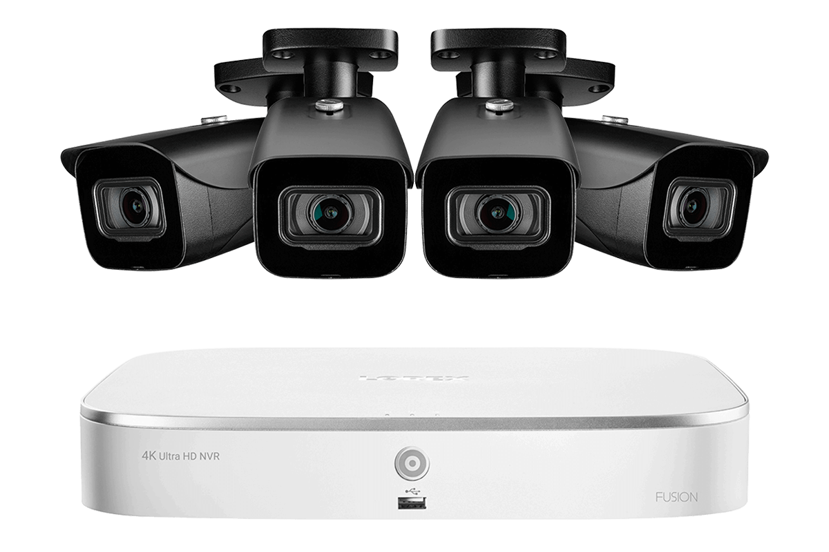 Lorex Fusion 4K 16-Channel (8 Wired + 8 Wi-Fi) NVR System with Bullet Cameras - Black 4