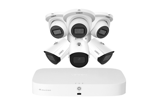 Lorex Fusion NVR with A20 (Aurora Series) IP Dome and Bullet Cameras - 4K 16-Channel 2TB Wired System