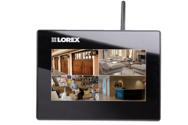Wireless home camera system with 2 wireless cameras, 7 inch monitor