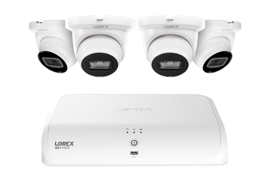Lorex Fusion Series 4K+ 16 Channel (8 Wired + 8 Fusion Wi-Fi) 2TB Wired System with A4 Wired 2K IP Turret Cameras
