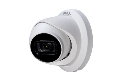 Lorex 4K (32 Camera Capable) Wired NVR System with Nocturnal 3 Smart IP Dome Cameras Featuring Listen-In Audio and 30FPS Recording