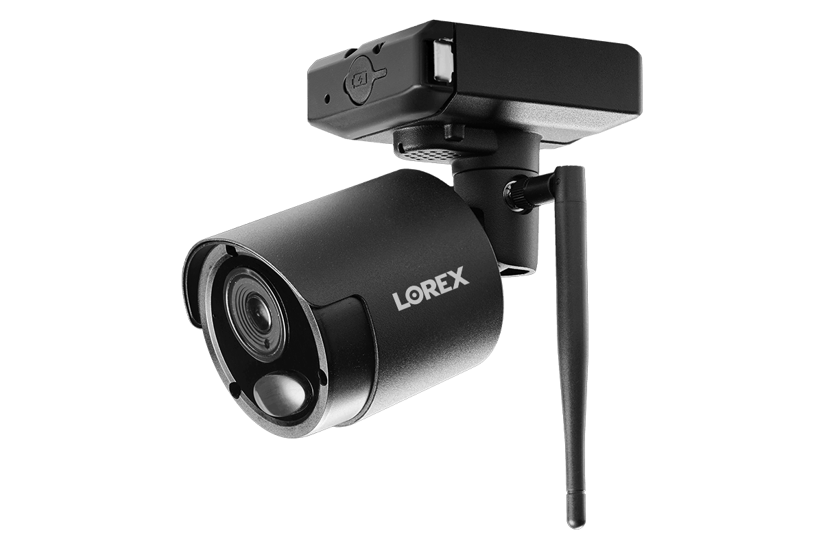 Wire-Free Accessory Camera for Battery Powered, Audio Security Systems (Black Metal)