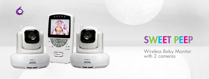 Pan-tilt baby video cameras with monitor