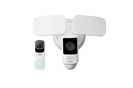 Lorex 4K Wired Video Doorbell with 2K Floodlight Wi-Fi Security Camera - Costco