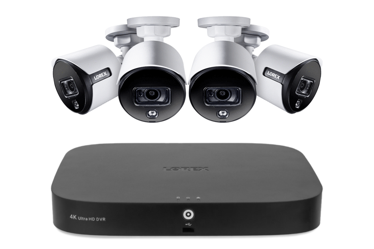 4K 8-Channel 2TB Wired NVR System with Smart Deterrence and Smart Motion Detection Cameras