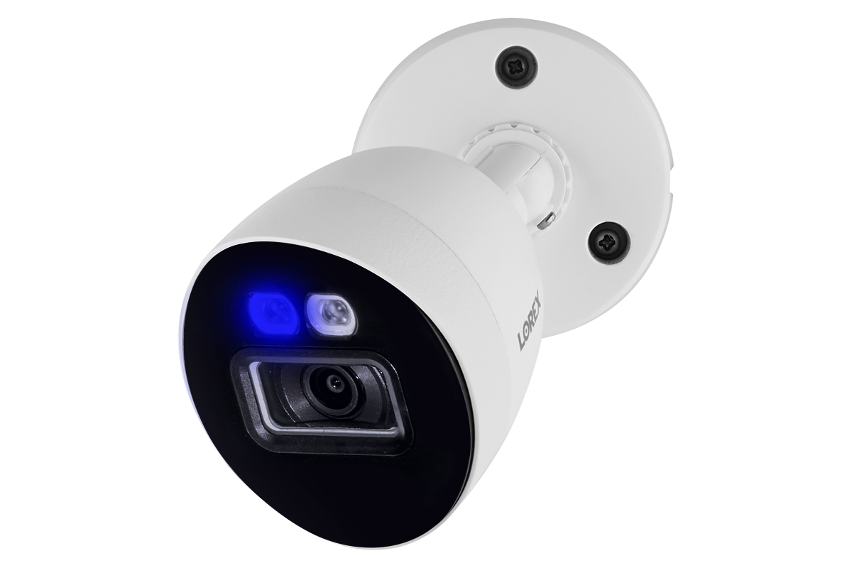 Lorex Fusion 4K 12-Camera Capable (8 Wired + 4 Fusion Wi-Fi) 2TB Wired DVR System with 4 Smart Deterrence Cameras, 2K Indoor Wi-Fi Camera and Two 2K Pan-Tilt Outdoor Wi-Fi Security Cameras