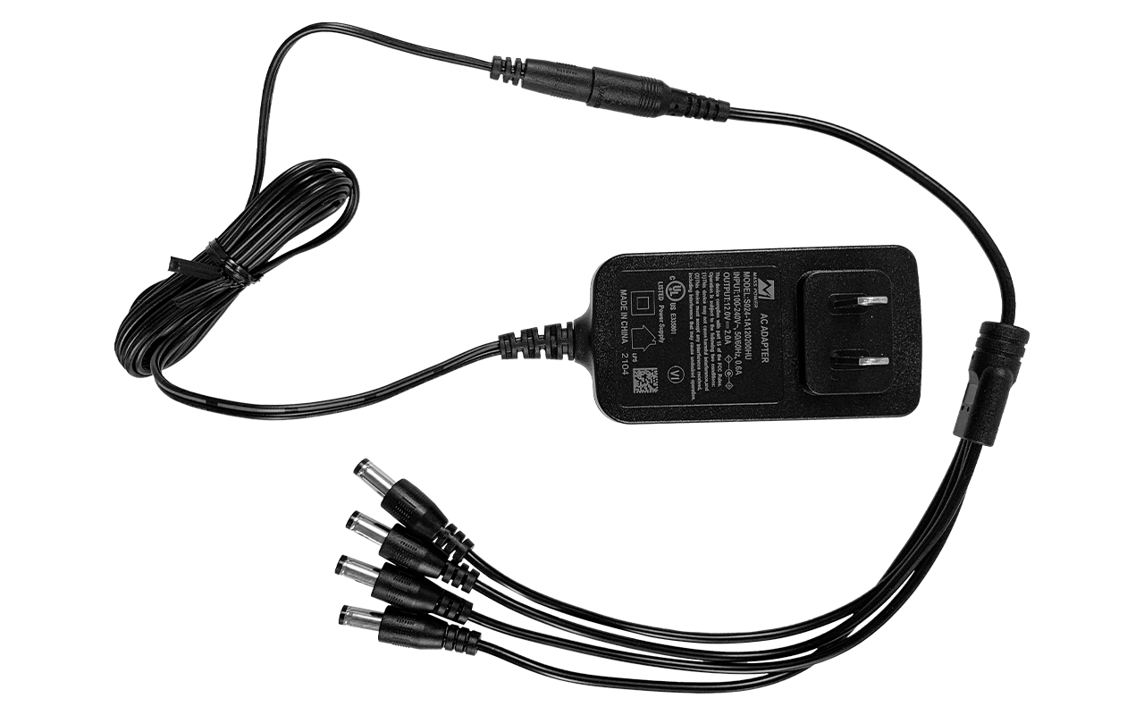 4-in-1 Security Camera Power Adapter 12V 2A – Lorex Corporation US