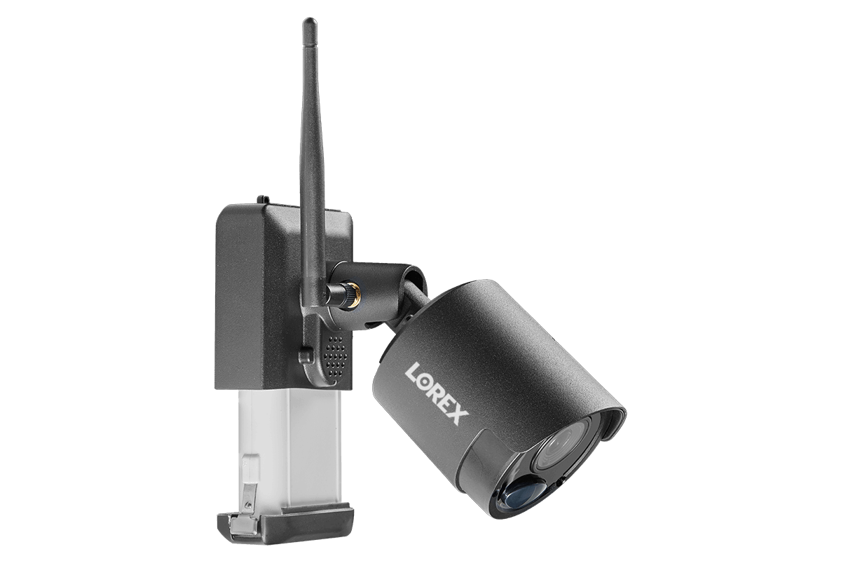 Wire-Free Accessory Camera for Battery Powered, Audio Security Systems (Black Metal)
