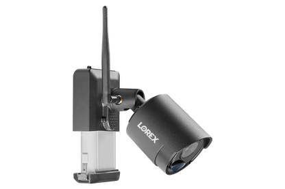 Wire-Free Accessory Camera for Battery Powered, Audio Security Systems (Black Metal)
