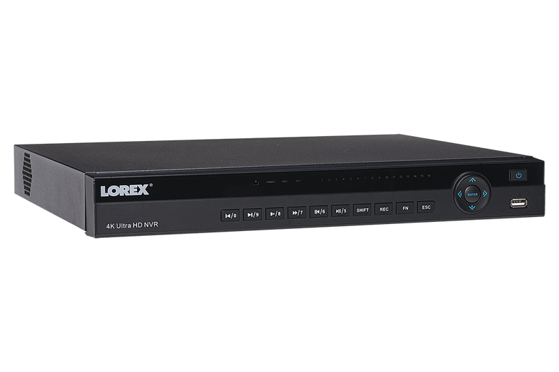 4K Ultra HD 16 Channel Security NVR, 3TB Hard Drive, POE, Records 4K (4 x 1080p) at 30FPS, with Audio Recording