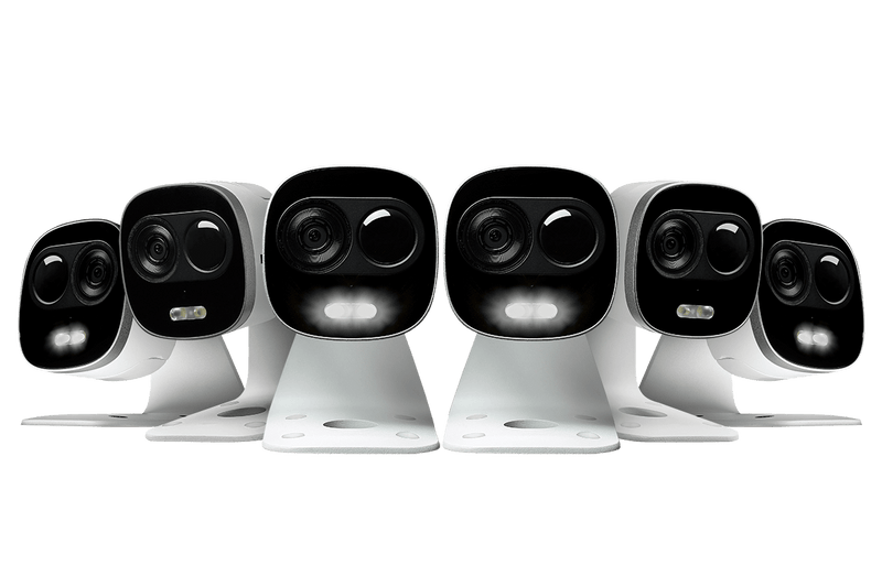 WiFi HD Outdoor Camera with Motion Activated Bright White Light, Two Way Audio, 65FT Night Vision (6-pack)