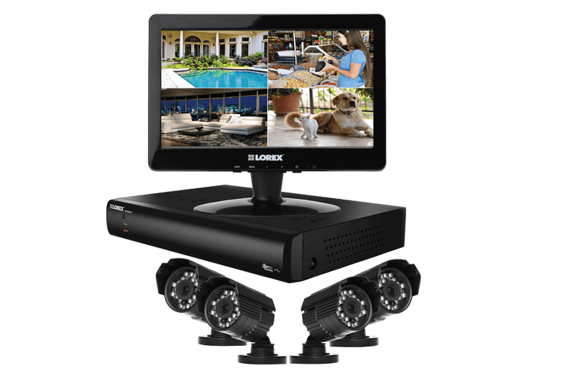 Complete security camera system with indoor and outdoor cameras ECO BlackBox 4ch LED series