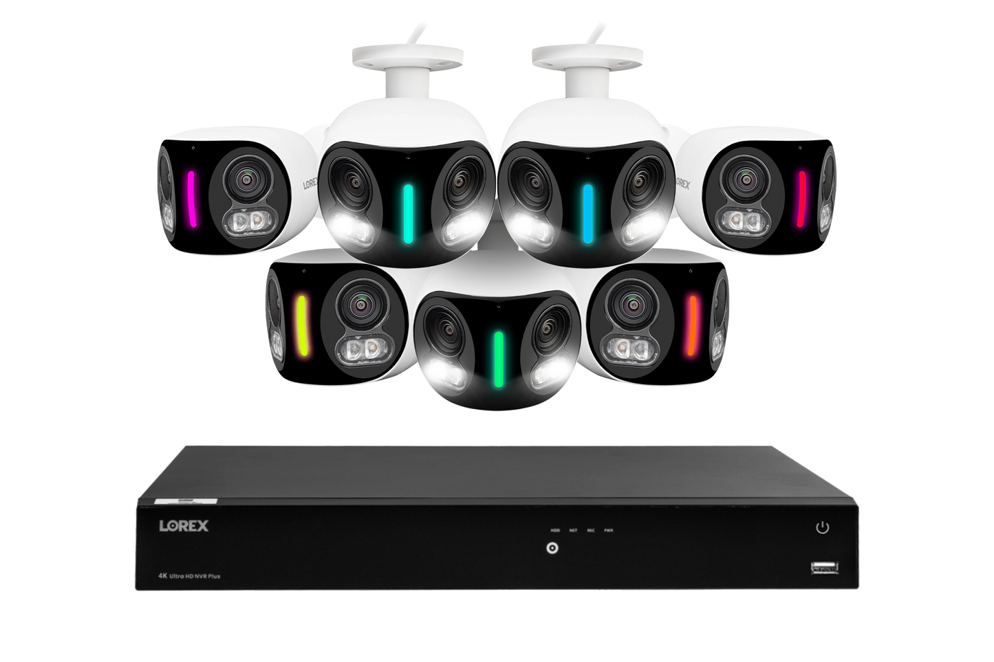 Lorex Fusion Series 4K 16 Camera Capable (Wired or Fusion Wi-Fi) 4TB Wired NVR System with Seven H20 IP Dual Lens Cameras - Amazon