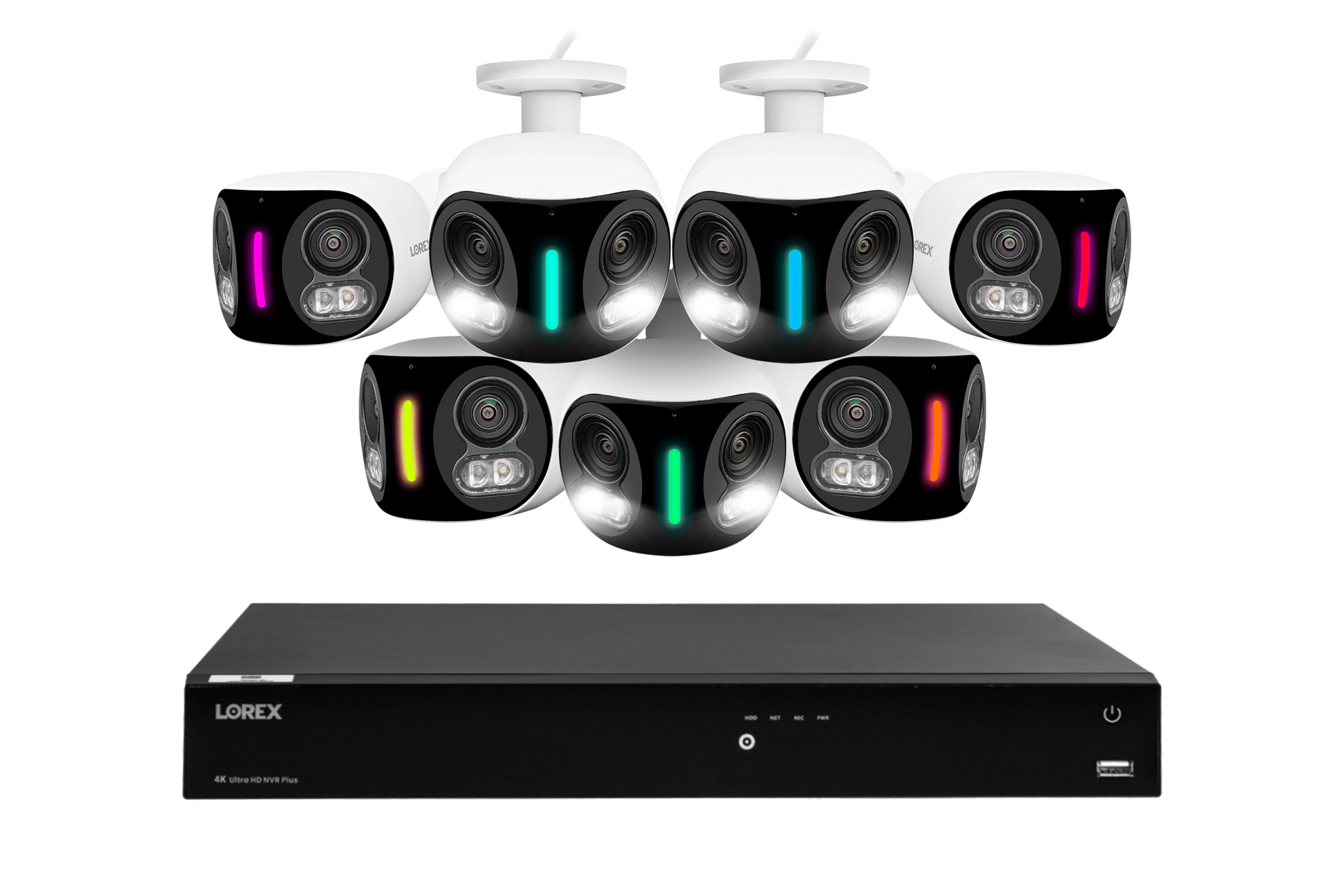 Lorex Fusion Series 4K 16 Camera Capable (Wired or Fusion Wi-Fi) 4TB Wired NVR System with Seven H20 IP Dual Lens Cameras - Amazon