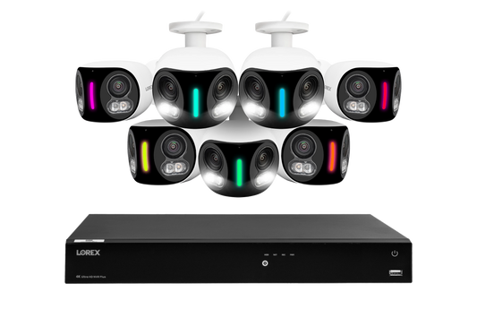 Lorex Fusion Series 4K 16 Camera Capable (Wired or Fusion Wi-Fi) 4TB Wired NVR System with Seven H20 IP Dual Lens Cameras - Amazon