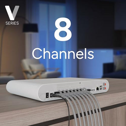 Lorex Connect (New App) | V-Series | 8Ch 4K NVR System | 3 White IP PoE Cameras