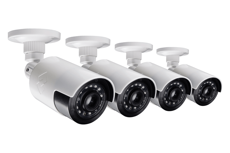 Ultra-Wide Angle 1080p HD Outdoor Security Cameras, 160 Degree Field of view, 90ft Night Vision (4-pack)
