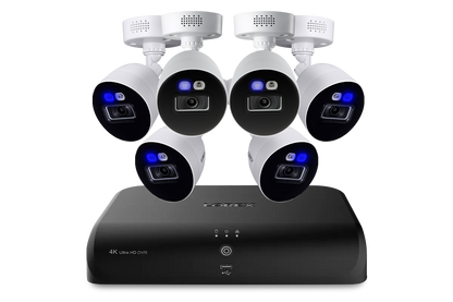 Lorex Fusion 4K 12-Channel 2TB Wired DVR System with 6 Smart Deterrence Cameras
