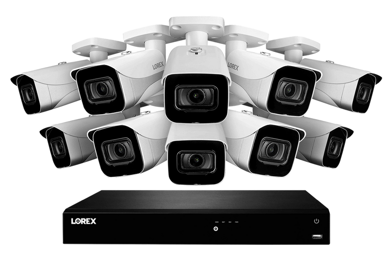 4K Ultra HD IP 16-Channel NVR System with 10 Outdoor 4K (8MP) IP Cameras, 130FT Night Vision, 3TB Hard Drive, Smart Motion Detection and Smart Home Voice Control