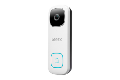 Lorex Fusion 4K (16 Camera Capable) 4TB Wired NVR System with 8 White IP Bullet Cameras, One 2K Wired Video Doorbell and One Sensor Kit