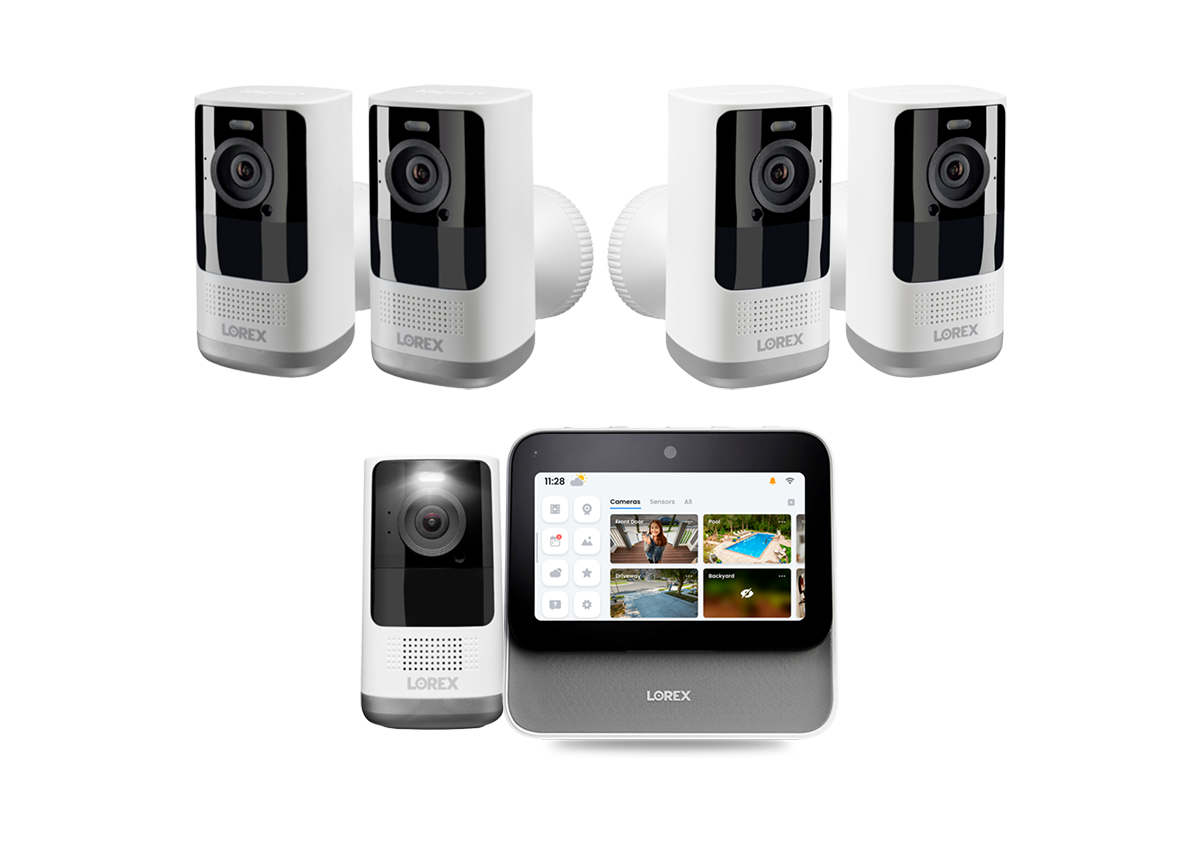Lorex Smart Home Security Center with 2K Battery Operated Cameras - Open Box