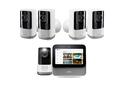 Lorex Smart Home Security Center with 2K Battery Operated Cameras - Open Box