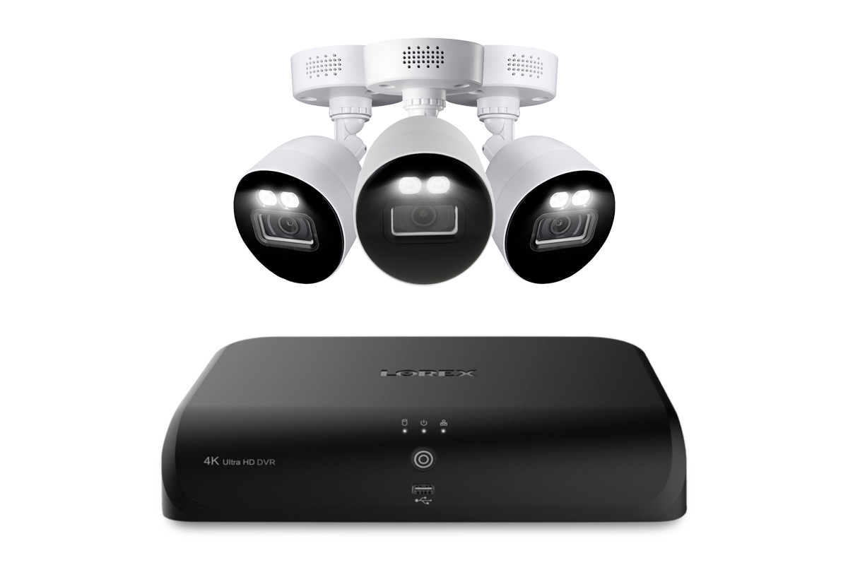 Lorex Fusion 4K 12 Camera Capable (8 Wired + 4 Wi-Fi) 2TB Wired DVR System with Active Deterrence Bullet Cameras