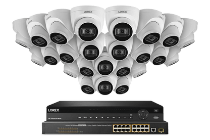32-Channel NVR System with Twenty-Four 4K (8MP) IP Dome Cameras