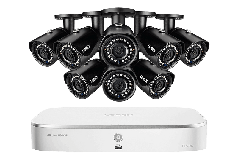 8-Channel NVR System with Eight 2K (5MP) IP Cameras