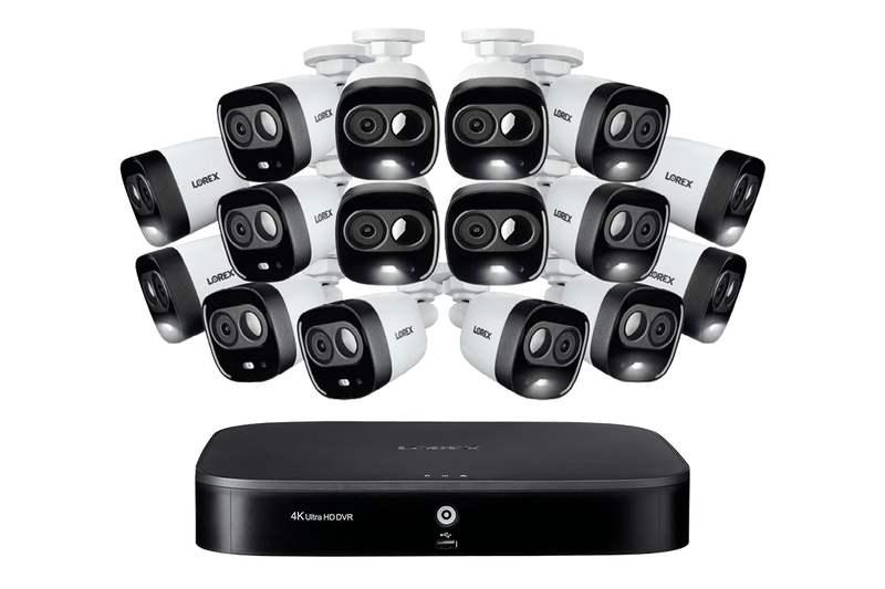 16-Channel 1080p Security System with 16 Active Deterrence Security Cameras