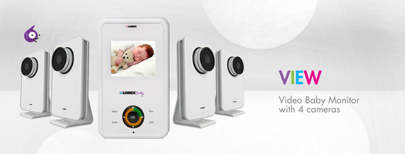 1-Video infant monitor with 4 cameras