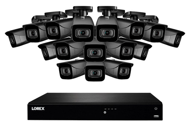 16-Channel NVR System with Sixteen 4K (8MP) IP Cameras