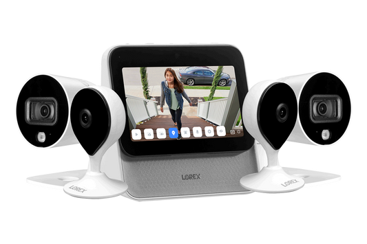 Lorex Smart Home Security Center with 2 Indoor and 2 Outdoor Wi-Fi Cameras