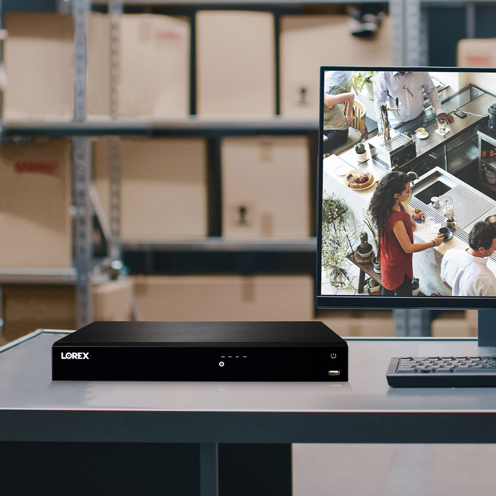 Lorex Fusion NVR with A20 (Aurora Series) IP Dome and Bullet Cameras - 4K 16-Channel 4TB Wired System