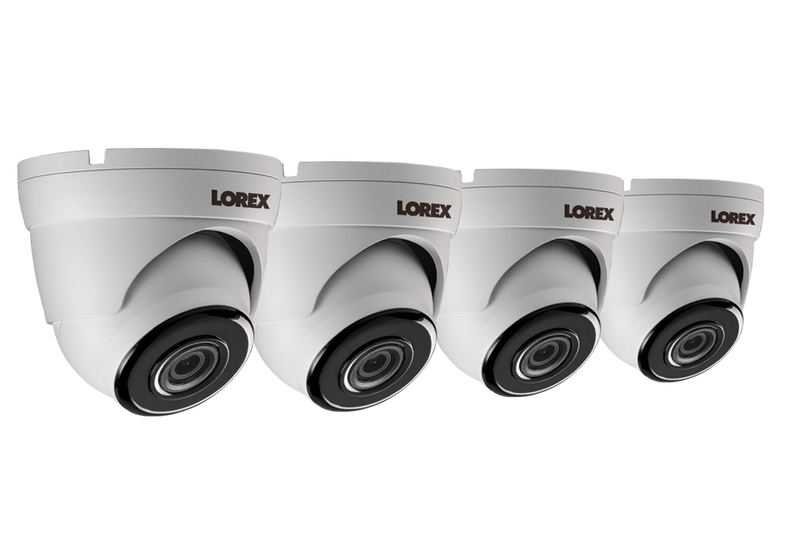 4MP Super High Definition IP Dome Cameras with Color Night Vision (4 Pack)