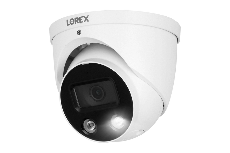 Lorex Fusion 4K (16 Camera Capable) 4TB Wired NVR System with Dome Cameras Featuring Smart Deterrence and Two-Way Talk