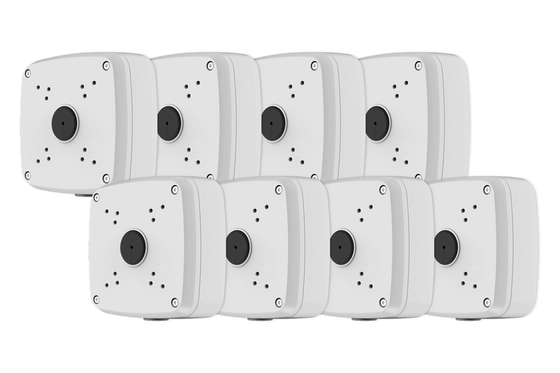 Outdoor Junction Box for 4 Screw Base Cameras (White, 8-pack)