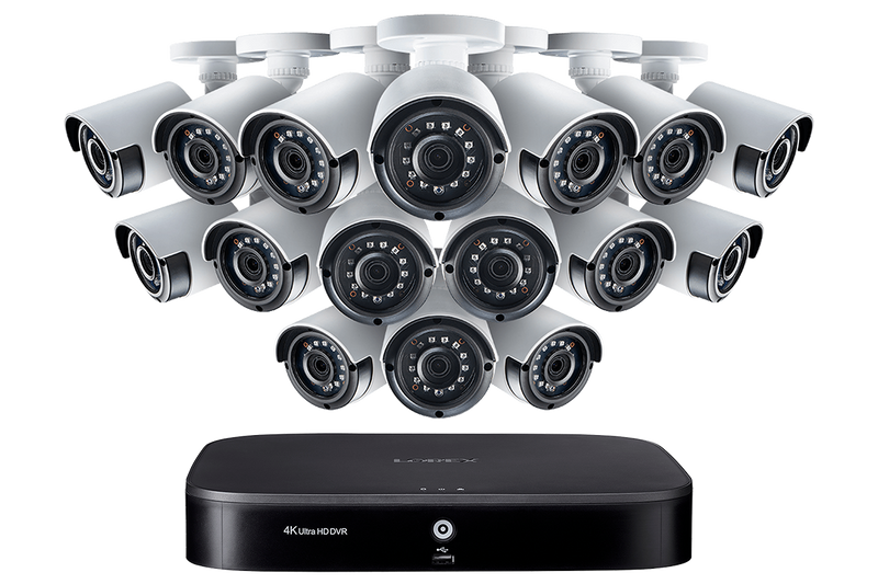 16-Channel Security Camera System with Sixteen 1080p Outdoor Cameras, 130ft Night Vision, 3TB Hard Drive